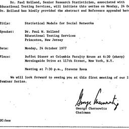 Announcements, 1977-10-10. ...