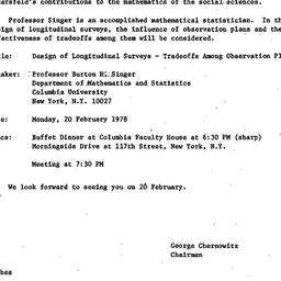 Announcements, 1978-02-06. ...