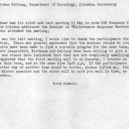 Announcements, 1958-05-19. ...