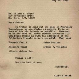 Correspondence, 1974-05-10....