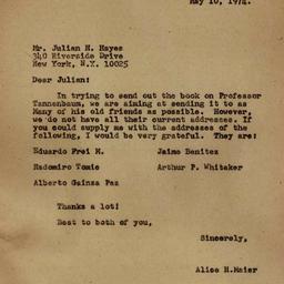 Correspondence, 1974-05-10....