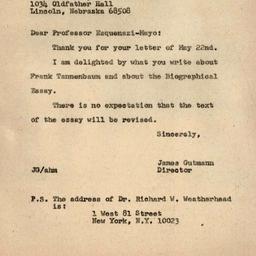 Correspondence, 1974-05-31....
