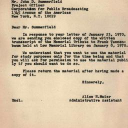 Correspondence, 1970-02-16....