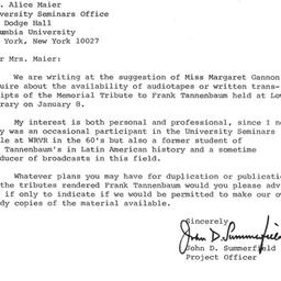 Correspondence, 1970-01-23....