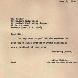Correspondence, 1969-06-05....