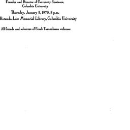 Announcements, 1970-01-08. ...