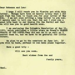 Correspondence, 1970-05-21....
