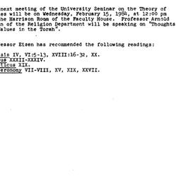 Announcements, 1984-02-15. ...