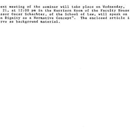 Announcements, 1984-03-21. ...
