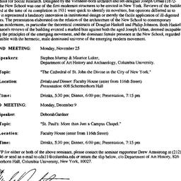 Announcements, 1996-11-25. ...