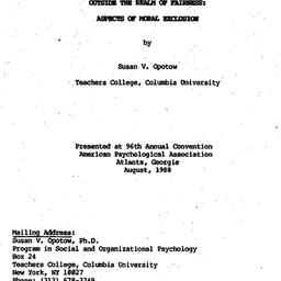 Speaker's paper, 1990-0...