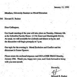 Announcements, 1990-01-12. ...