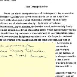 Speaker's paper, 1991-0...