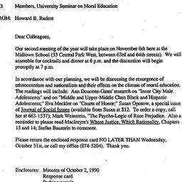 Announcements, 1990-10-15. ...