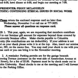 Announcements, 1993-10-19. ...