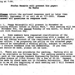 Announcements, 1993-09-08. ...