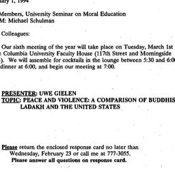 Announcements, 1994-02-01. ...
