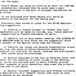 Minutes, 1987-05-26. Ethics...
