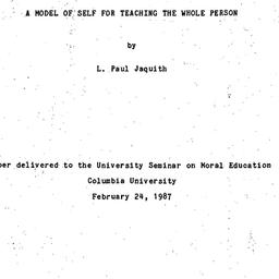 Speaker's paper, 1987-0...