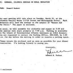 Announcements, 1987-03-03. ...