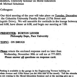 Announcements, 1994-11-01. ...