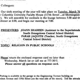 Announcements, 1995-02-07. ...