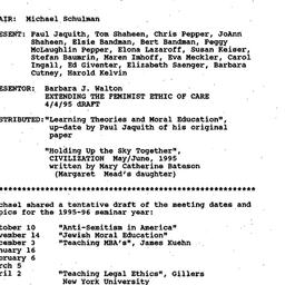 Minutes, 1995-05-02. Ethics...