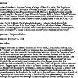 Minutes, 1995-01-10. Ethics...