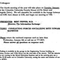Announcements, 1994-12-01. ...