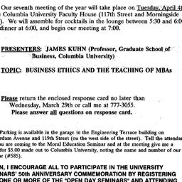 Announcements, 1995-03-07. ...