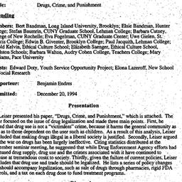Minutes, 1994-12-06. Ethics...
