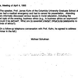 Minutes, 1995-04-04. Ethics...