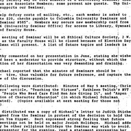Minutes, 1992-10-06. Ethics...