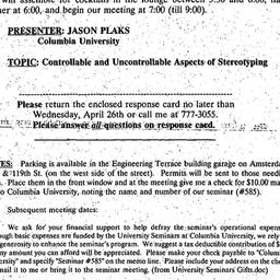 Announcements, 2000-04-04. ...