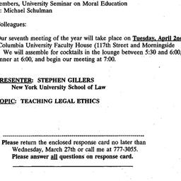 Announcements, 1996-03-06. ...