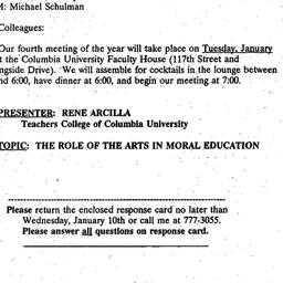 Announcements, 1995-12-05. ...