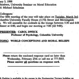 Announcements, 1998-02-03. ...