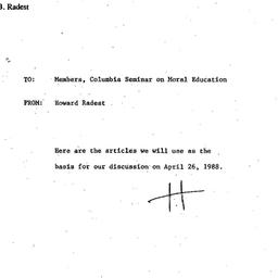 Announcements, 1988-04-26. ...