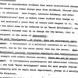 Speaker's paper, 1987-1...