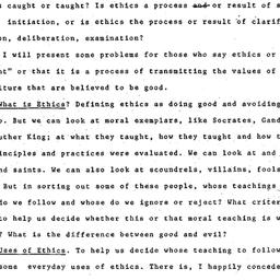 Minutes, 1987-09-22. Ethics...