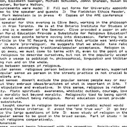 Minutes, 1987-10-27. Ethics...