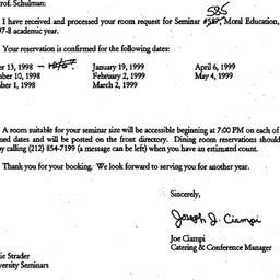 Correspondence, 1999-07-15....