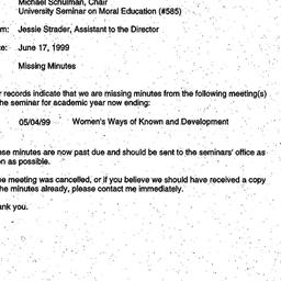 Announcements, 1999-06-17. ...