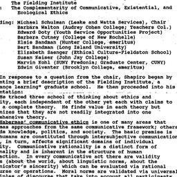 Minutes, 1999-04-06. Ethics...