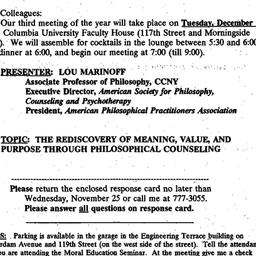 Announcements, 1998-11-10. ...