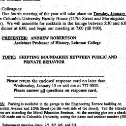 Announcements, 1998-12-01. ...