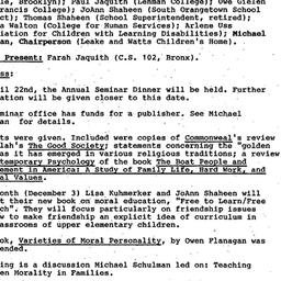 Minutes, 1991-11-05. Ethics...
