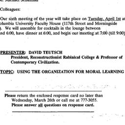 Announcements, 1997-03-04. ...