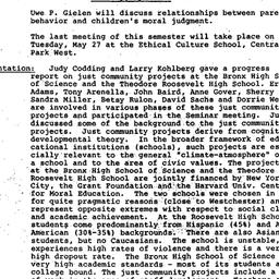 Minutes, 1986-04-22. Ethics...