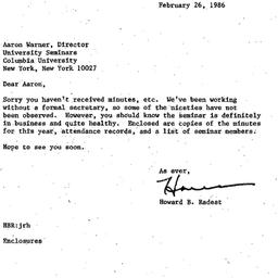 Announcements, 1986-02-26. ...